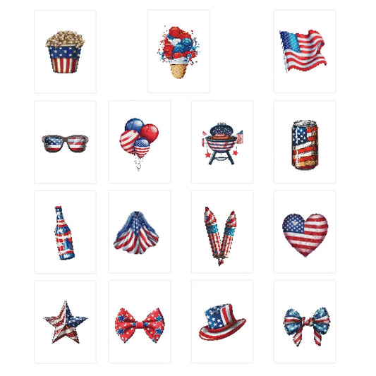4th of July Mini Diamond Painting Kit – 15 Festive Designs Mini Diamond Painting Kit 1