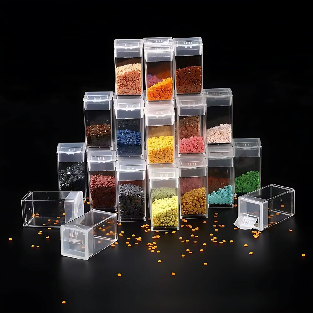 Individual Slots with Mini Containers for Diamond Painting Supplies