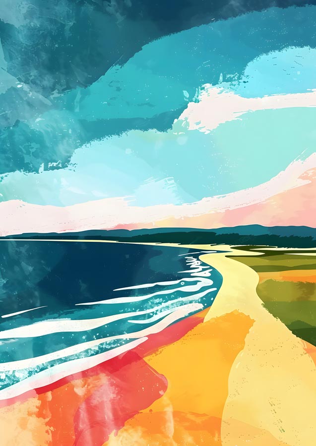 Abstract Coastal Vibrance