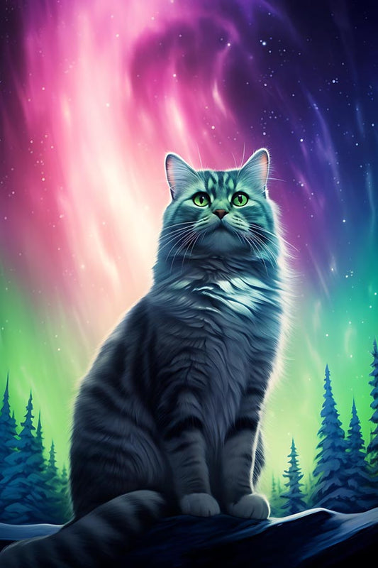Aurora Borealis Cat
