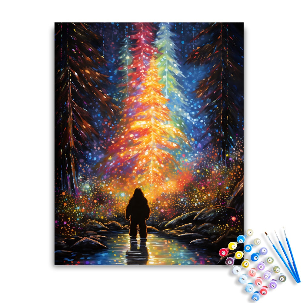 Bigfoot's Forest of Lights Paint by Numbers Kit