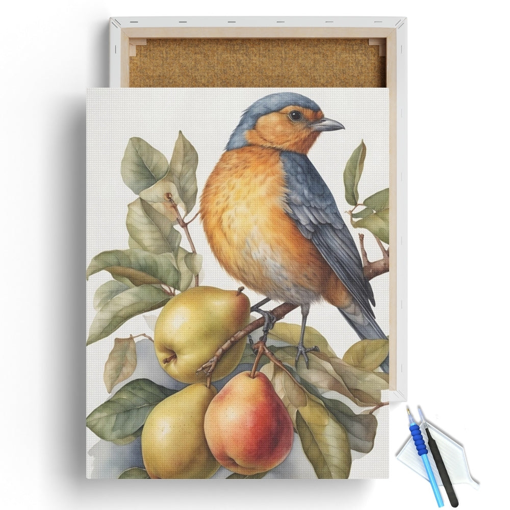 Bluebird & Pear Still Life Diamond Painting Kit