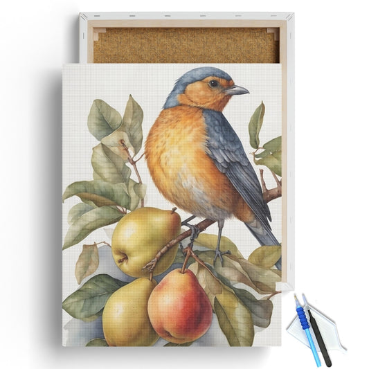 Bluebird & Pear Still Life Diamond Painting Kit