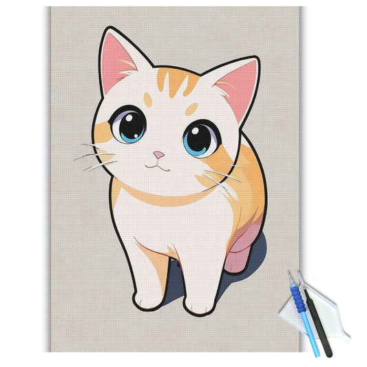 Cartoon Kitty Eyes Diamond Painting Kit