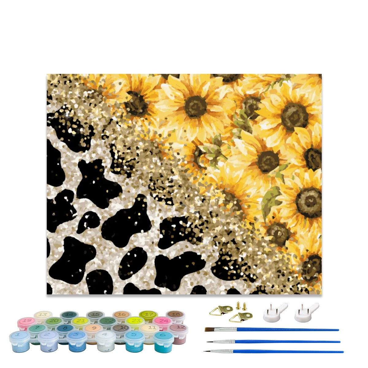 Cowhide Sunflower Fusion Paint By Numbers Kit