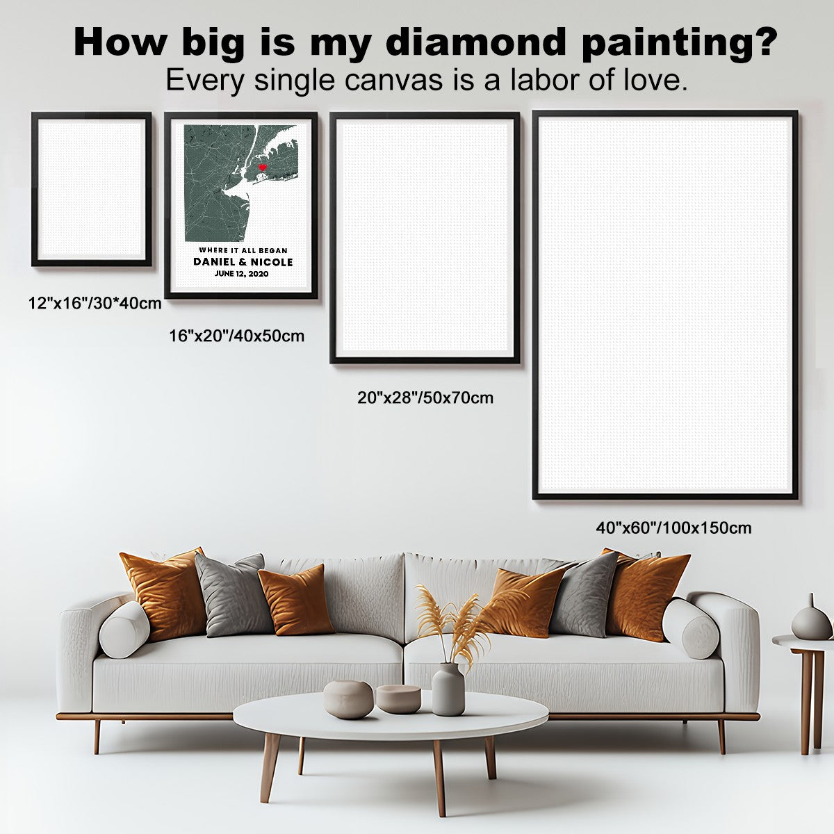 Custom Map Print Diamond Painting Kit image_2