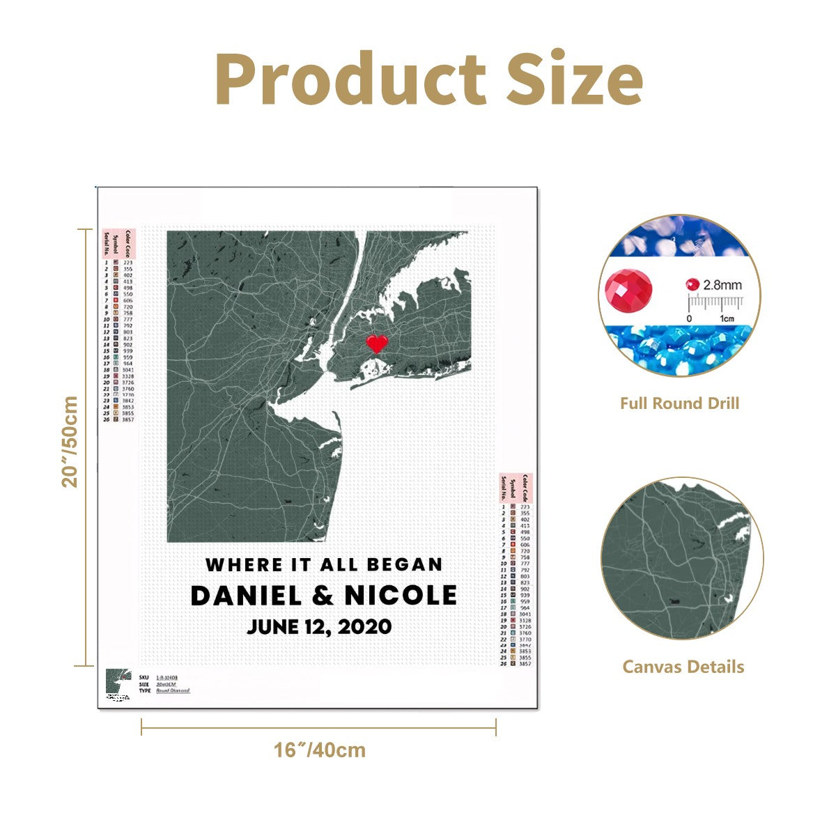 Custom Map Print Diamond Painting Kit image_5