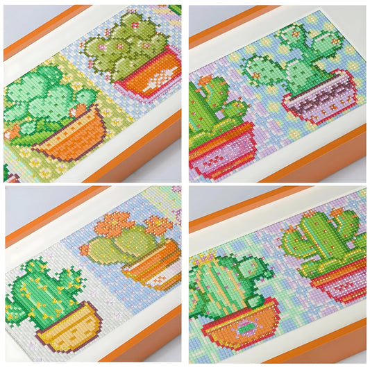 Cute Cactus Mural 9-Piece Mini Diamond Painting Kits 4
