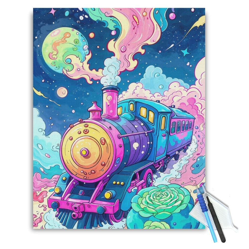 Dreamscape Cosmic Train Diamond Painting Kit