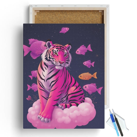 Dreamscape Pink Tiger Diamond Painting Kit