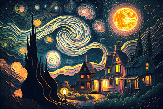 Fantasy Starry Night Landscape