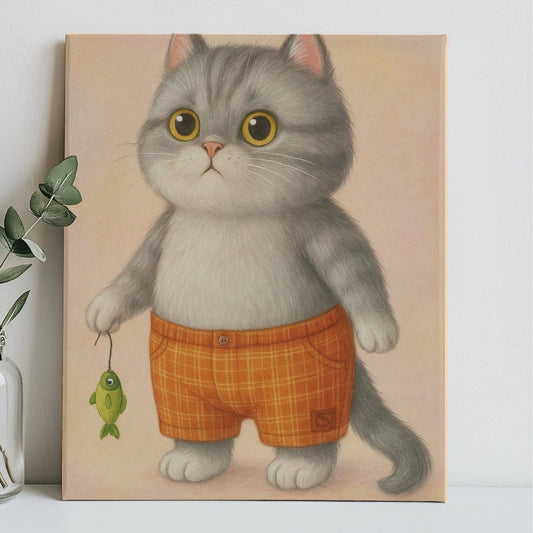 Fishercat-in-Shorts-Paint-by-Numbers-Kit-1