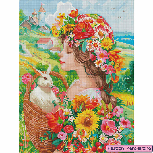 Floral-Harmony-Maiden-Diamond-Painting-Kit-1