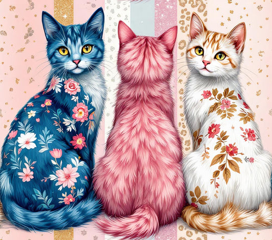 Floral Patterned Cats