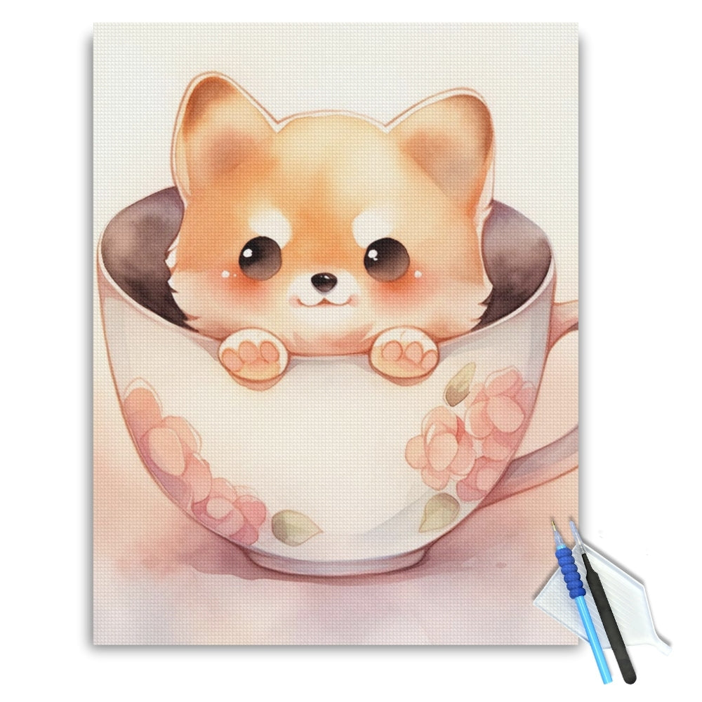 Floral-Teacup-Puppy-Diamond-Painting-Kit-1
