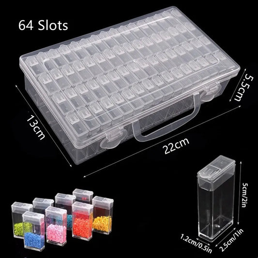 64-Grid Diamond Painting Organizer Box