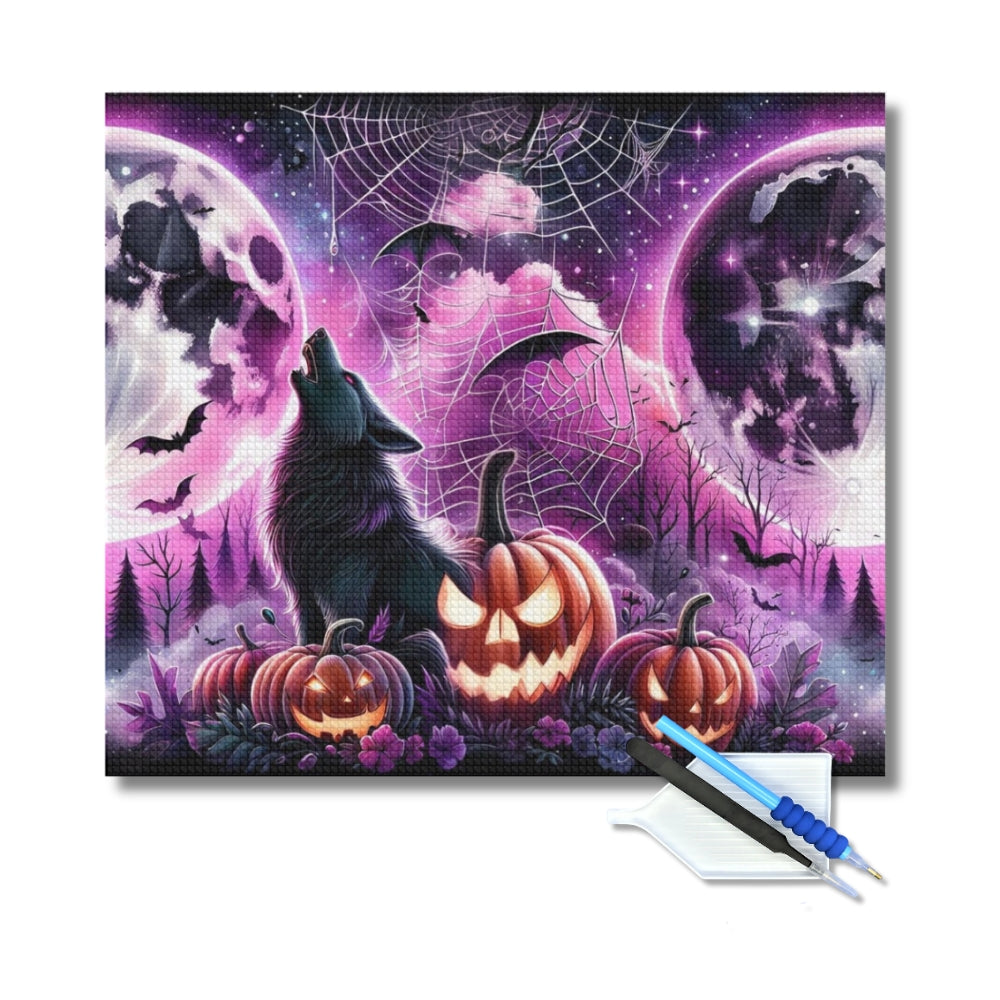Halloween Howl Night Diamond Painting Kit