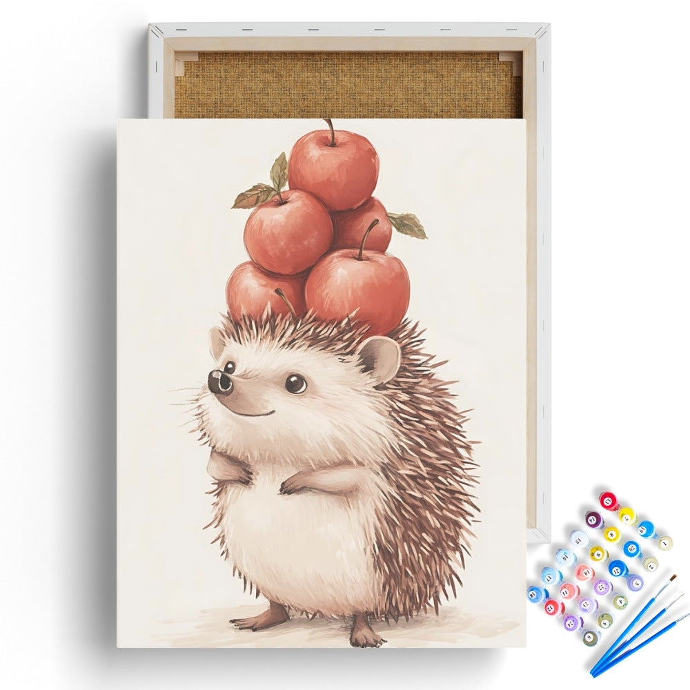 Hedgehog & Apples Paint by Numbers Kit