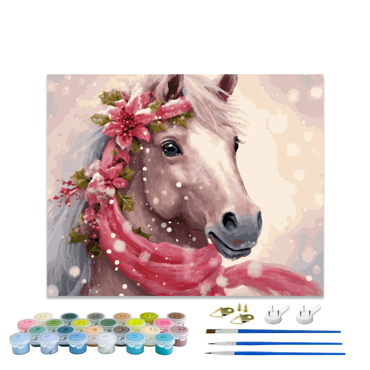 Holiday Horse Charm Paint By Numbers Kit