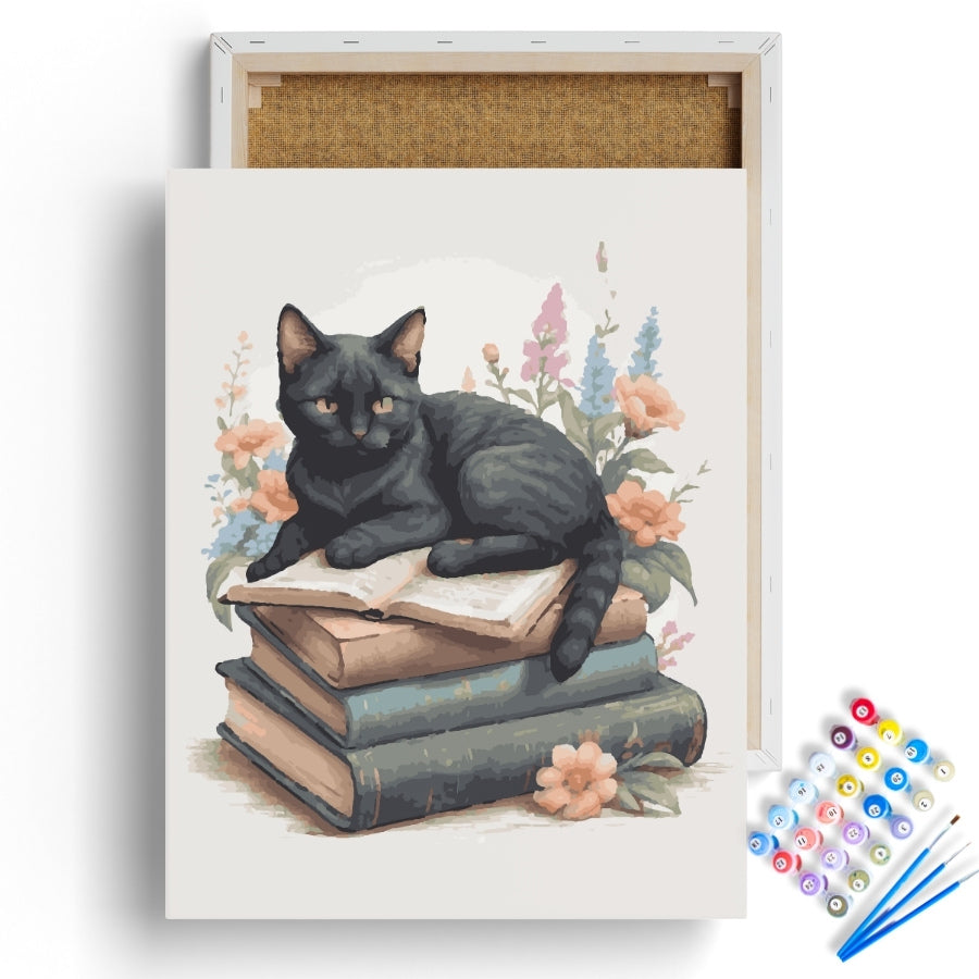 Literary Cat Retreat Paint by Numbers Kit