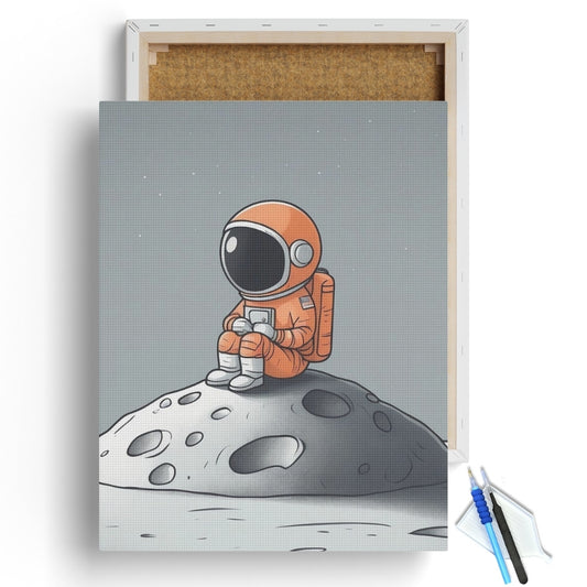 Moonlit Astronaut Diamond Painting Kit