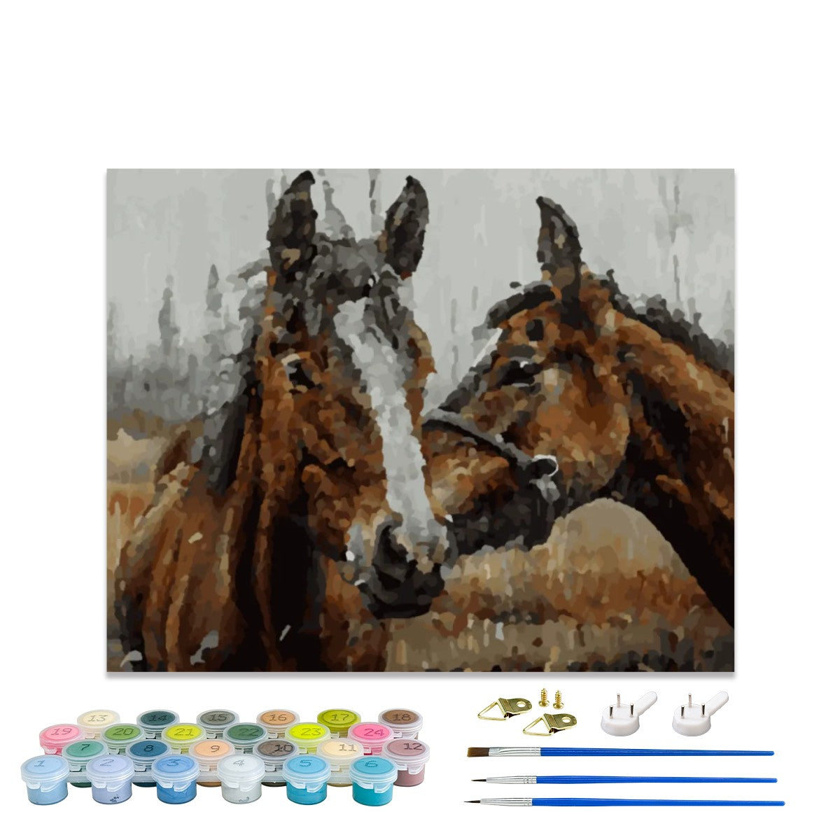 Pastoral Horse Companionship Paint By Numbers Kit