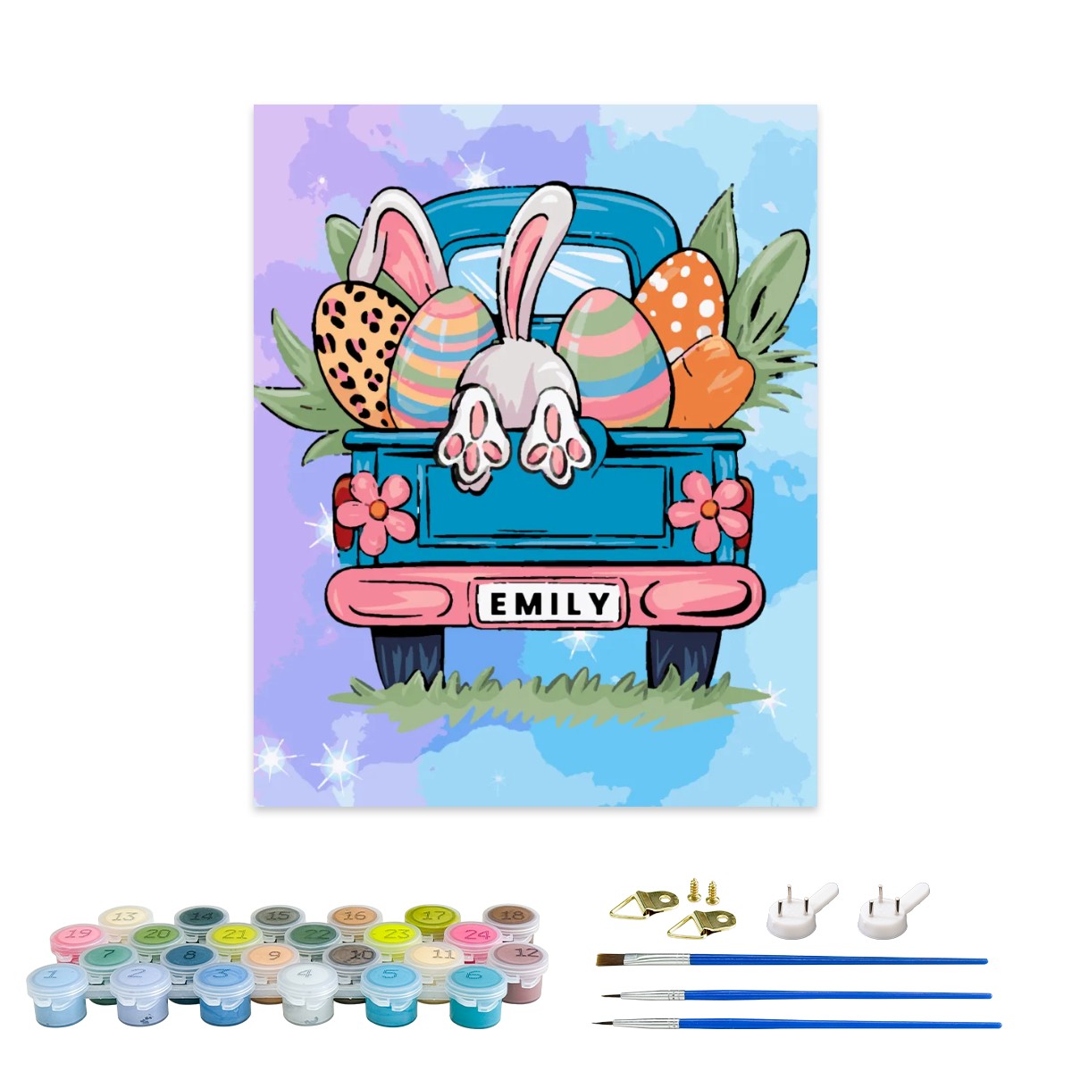 Personalized Easter Truck Paint by Numbers Kit image_1
