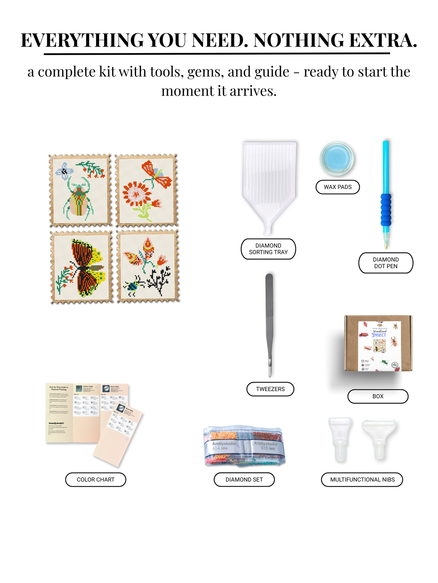 Wood Gem Minis™ - Woodland Insect Stamps