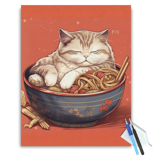 Ramen Cat Bliss Diamond Painting Kit