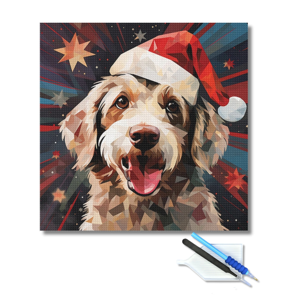 Santa Paw Dog Diamond Painting Kit
