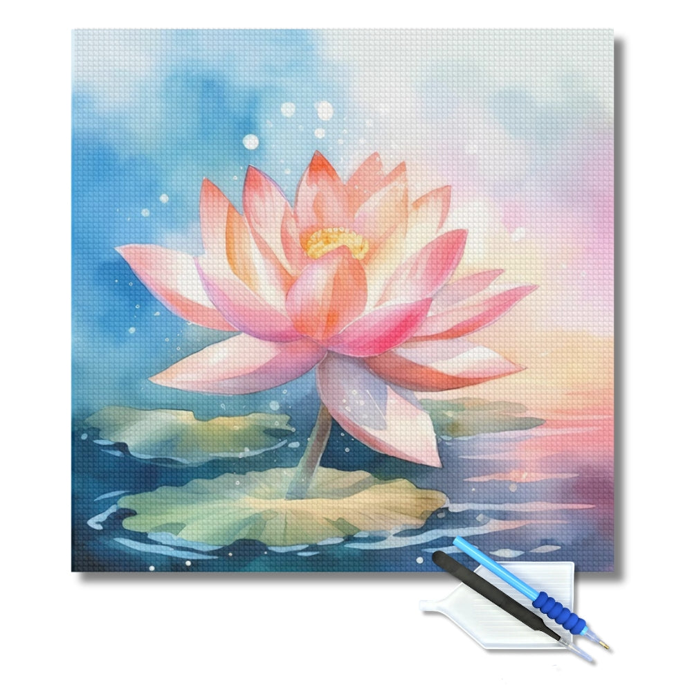 Serene Lotus Blossom Diamond Painting Kit
