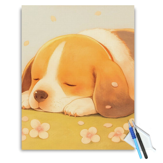 Sleeping-Beagle-Diamond-Painting-Kit-1