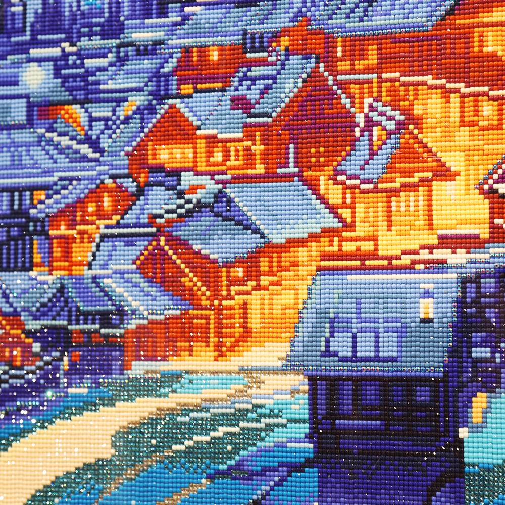 Starry-Night-Over-the-Village-Diamond-Painting-Kit-2