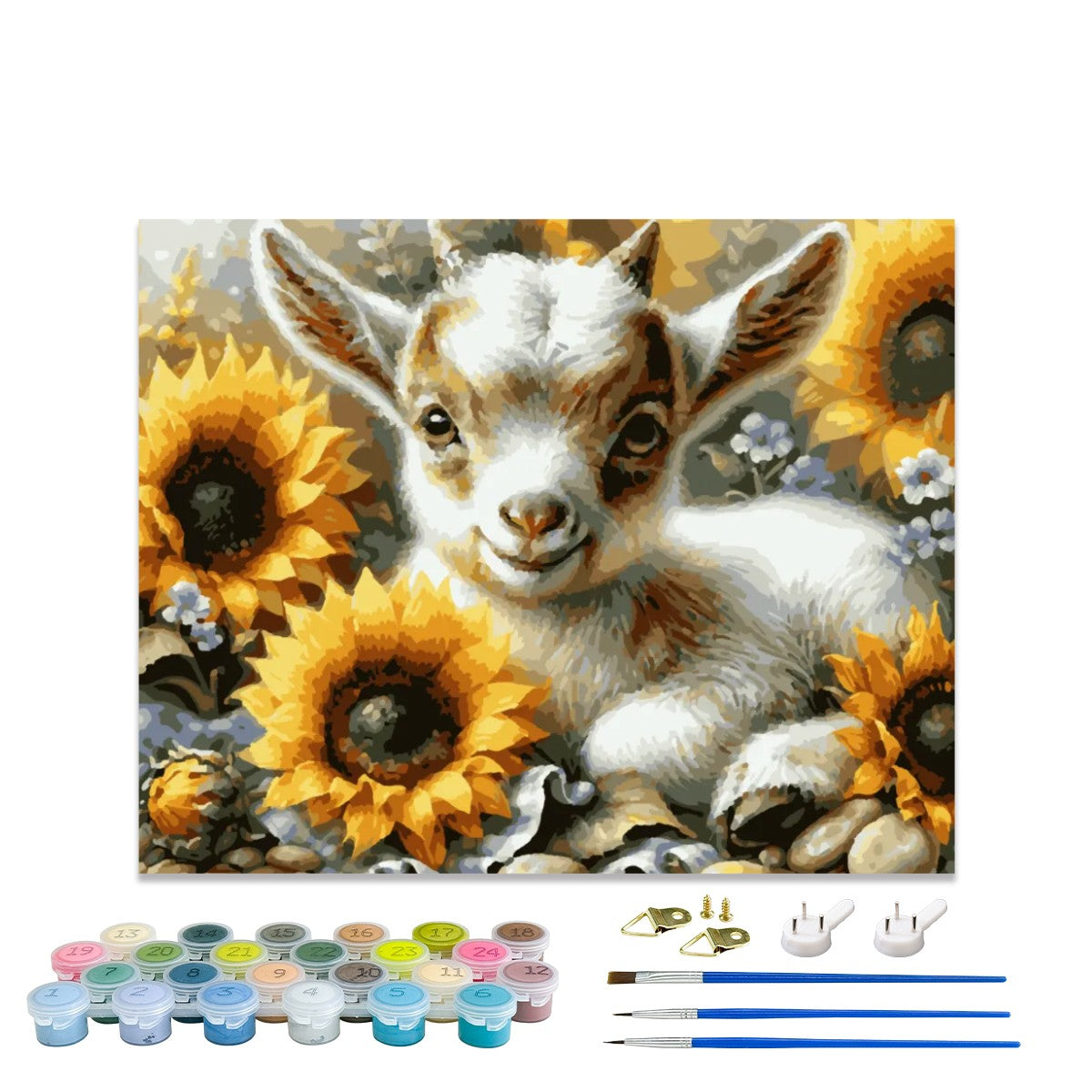 Sunflower Goat Delight Paint By Numbers Kit