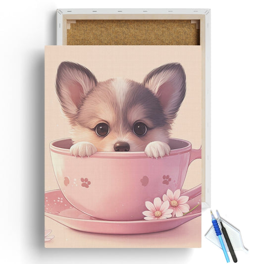 Teacup Puppy Delight Diamond Painting Kit