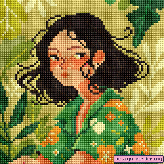 Tropical Glow Portrait Diamond Painting Kit