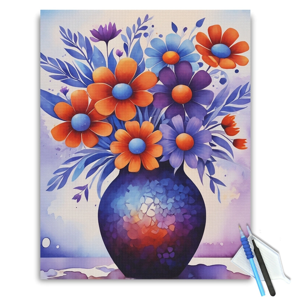 Vibrant Floral Elegance Diamond Painting Kit
