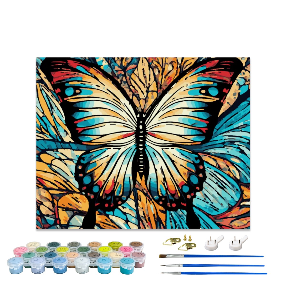 Vibrant Monarch Butterfly Paint By Numbers Kit