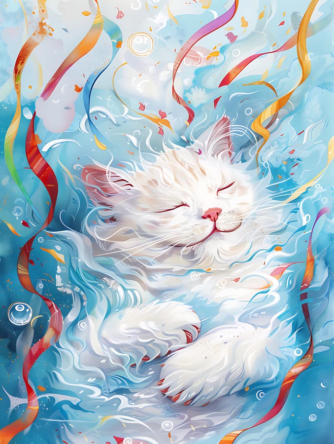 Whimsical Cat Dreams