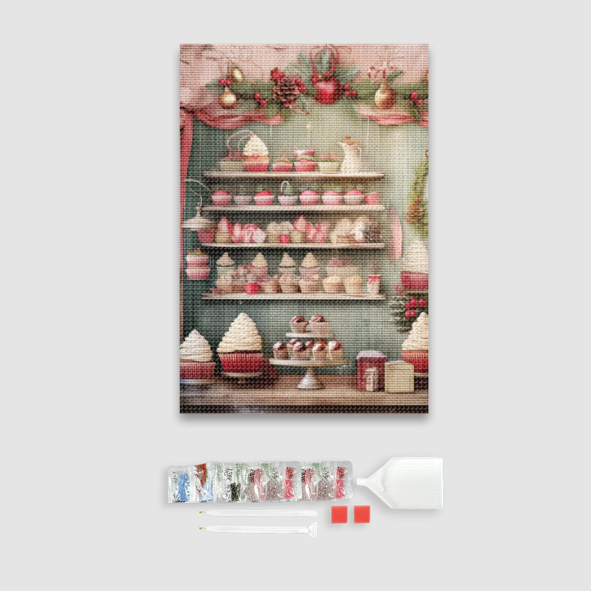 Ye Olde Christmas Shoppe Bakery Diamond Painting Kit 1
