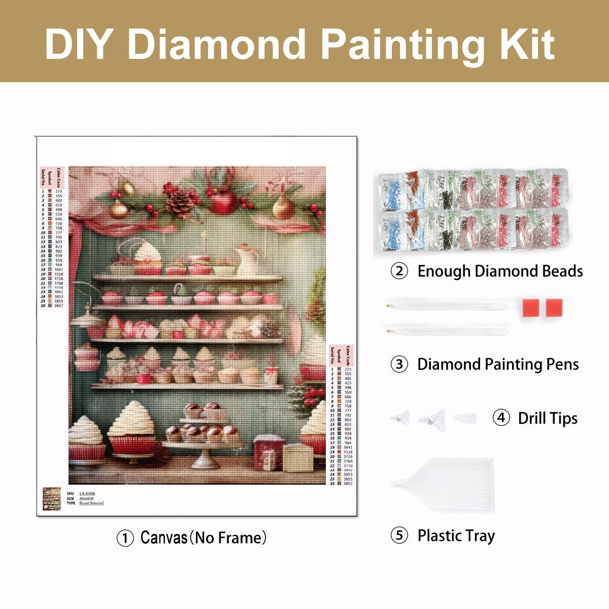 Ye Olde Christmas Shoppe Bakery Diamond Painting Kit image_4
