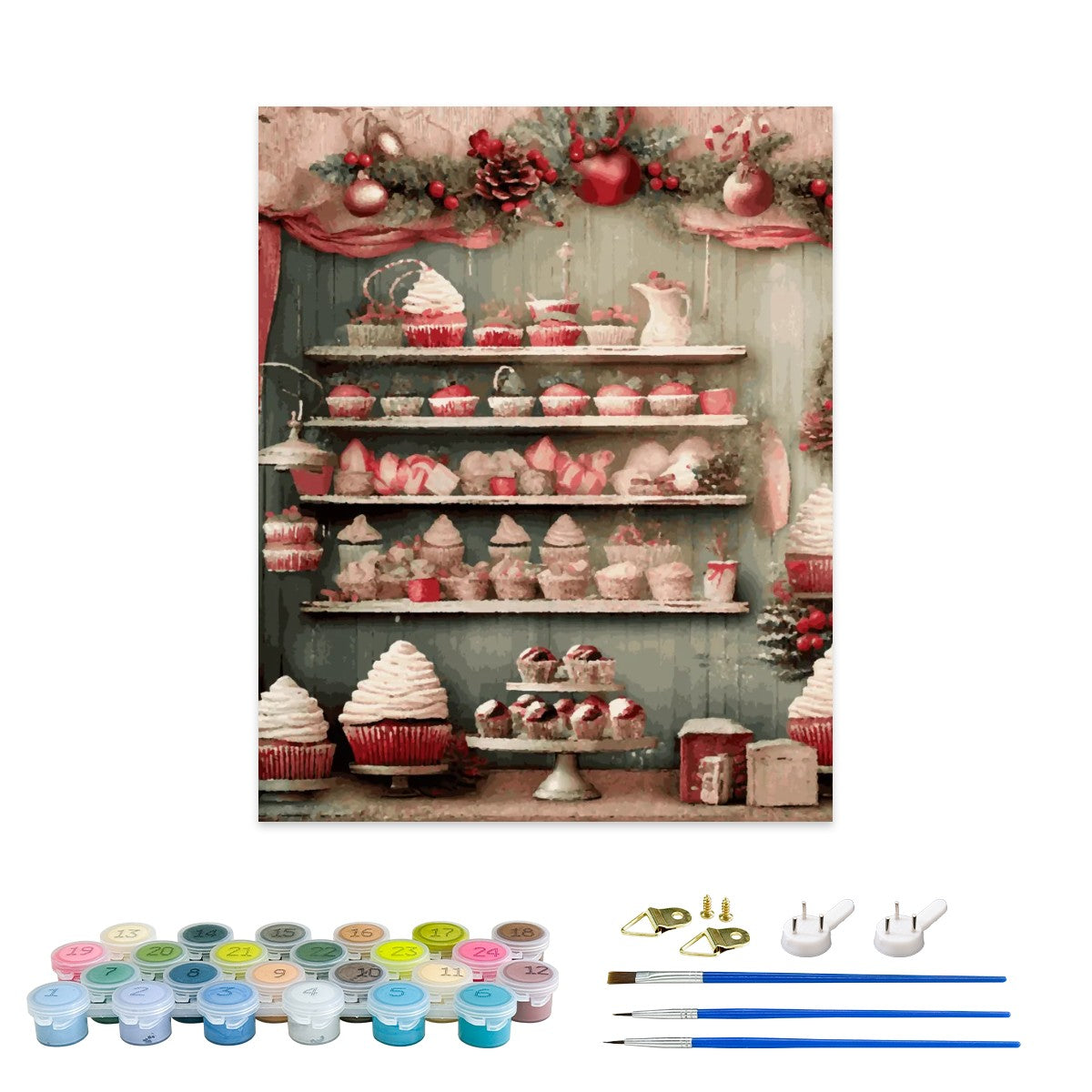 Ye Olde Christmas Shoppe Bakery Paint by Number Kit image_1