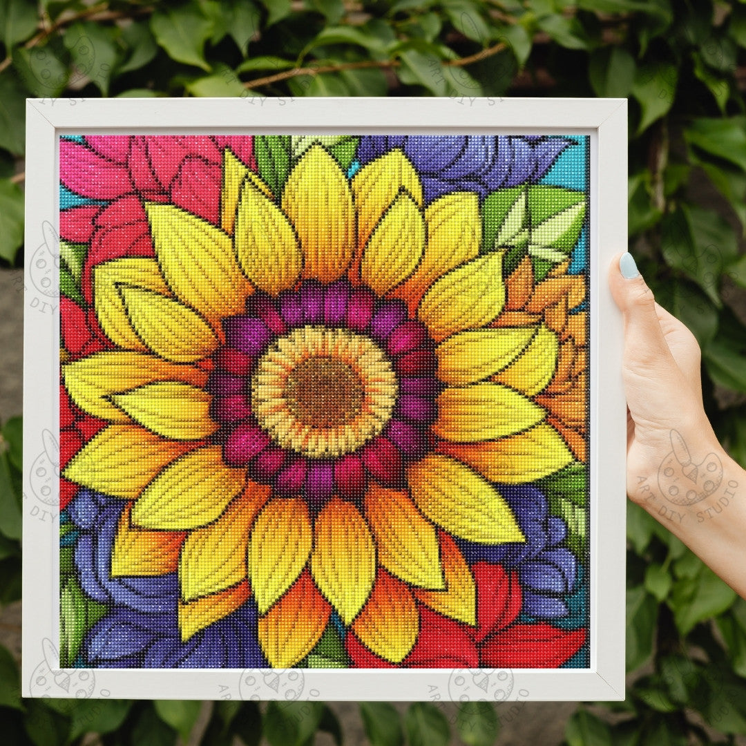 Artdiystudio Add A Burst Of Color With Radiant Sunburst Bloom Diamond Art 2