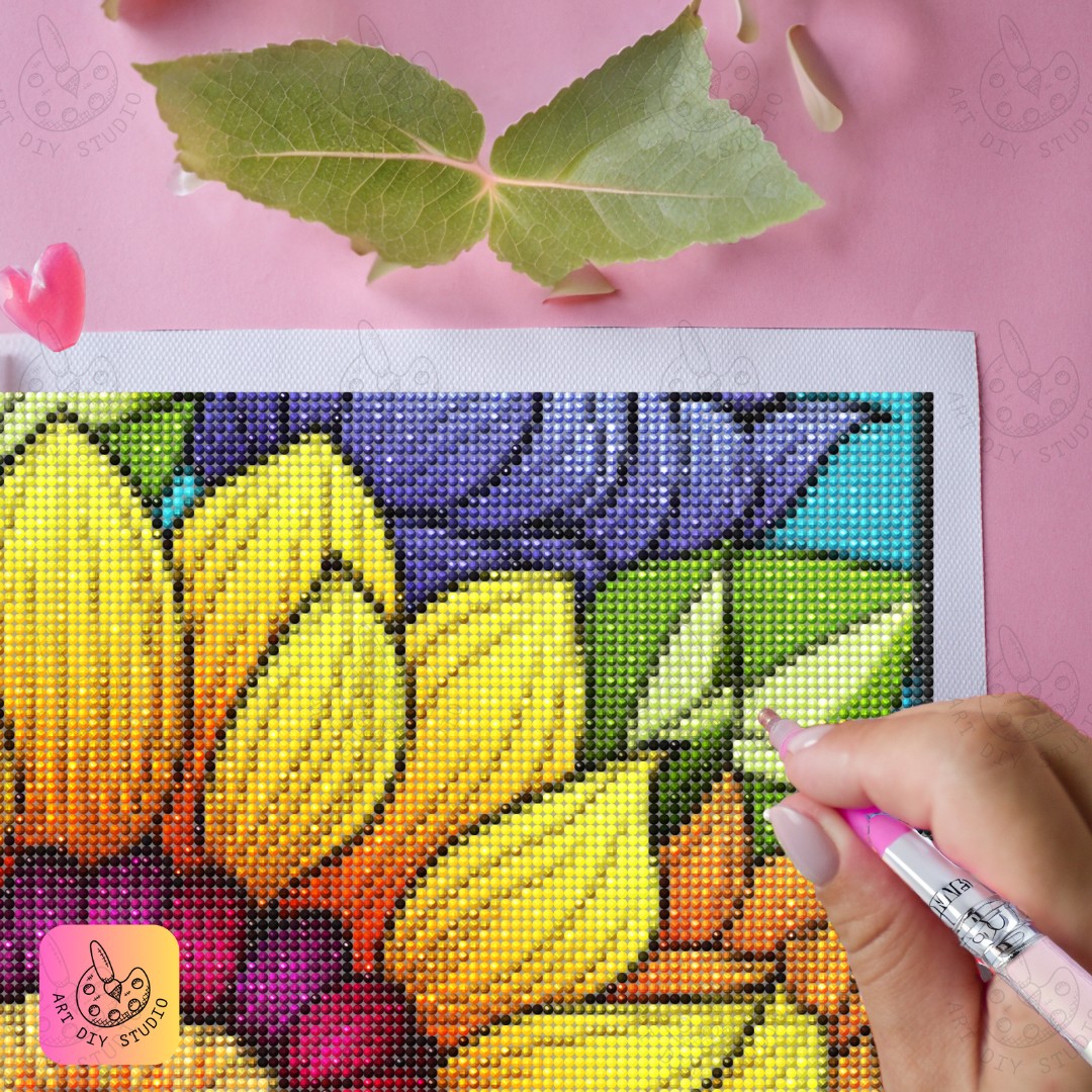 Artdiystudio Add A Burst Of Color With Radiant Sunburst Bloom Diamond Art 5