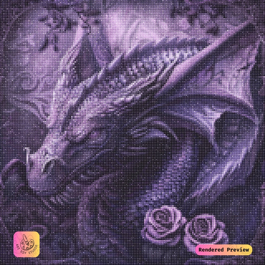 Artdiystudio Amethyst Dragon Whisper Diy Diamond Painting Kit A Gothic Fantasy Masterpiece 2