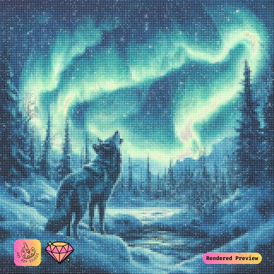 Artdiystudio Aurora Howl Diy Diamond Painting Kit A Northern Lights Symphony 2