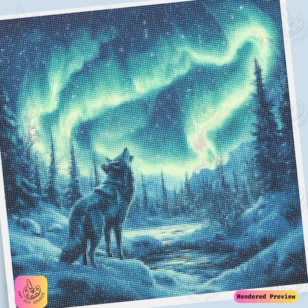 Artdiystudio Aurora Howl Diy Diamond Painting Kit A Northern Lights Symphony 6