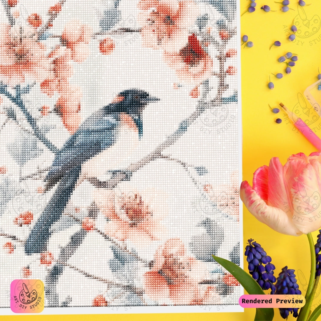 Artdiystudio Birds And Blossoms Serenity Diy Diamond Painting Kit A Touch Of Natures Harmony 4