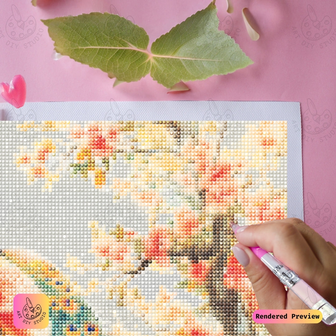 Artdiystudio Blooming Peacock Elegance Diy Diamond Painting Kit A Vibrant Masterpiece Of Nature 3