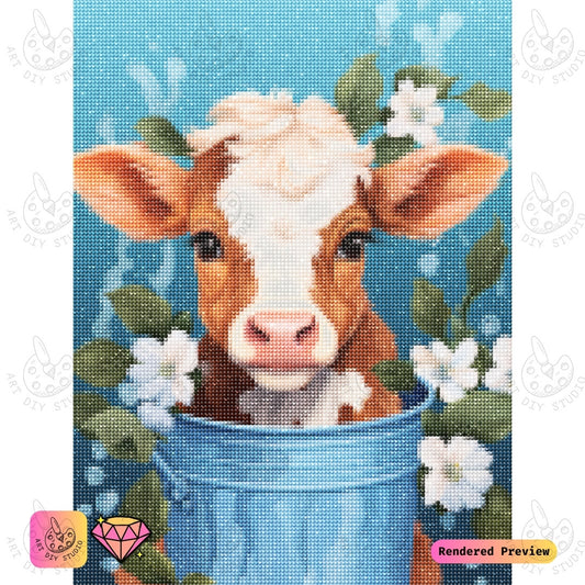 Artdiystudio Blossom Bucket Bliss Diy Diamond Painting Kit A Playful Farmyard Treasure 2